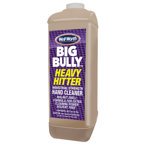 Well Worth Professional Car Care Products Big Bully (TM) Heavy Hitter Industrial Strength Hand Cleaner. Walnut shell formula for extra cleaning power. Solvent free. 84 fl oz (2.5L).