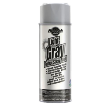 One can of Hi-Tech Light Gray Primer Spray Paint. Tough durable finish. Inter/exterior use. Use on metal, wood and wicker. Quick dry. Great for use on wheel well, frame and undercarriage.