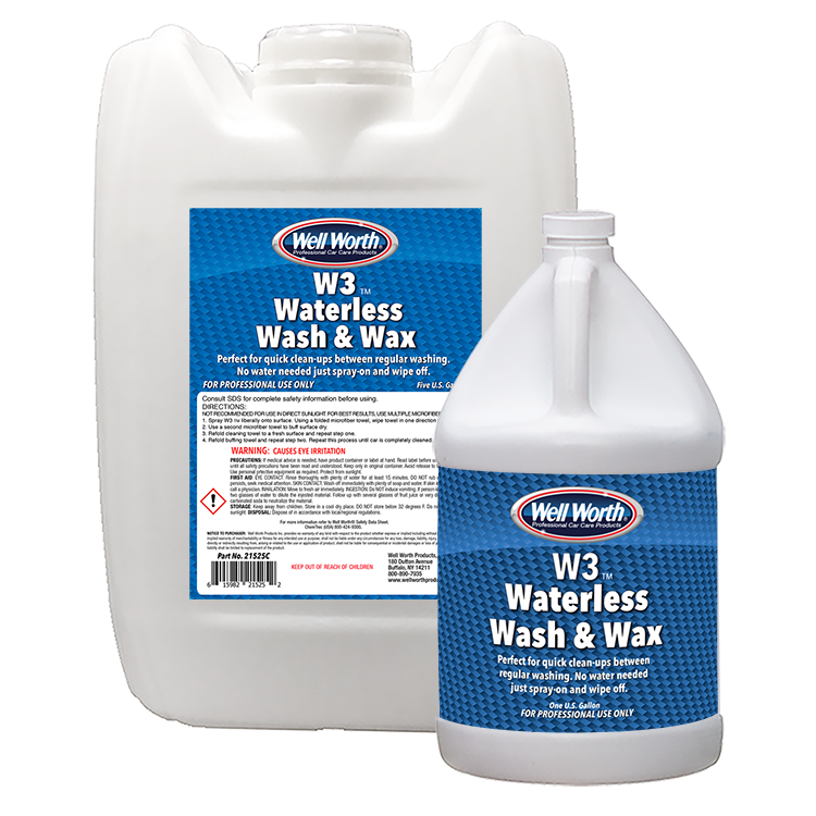 W3 waterless car wash and wax 21525C 21521