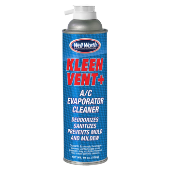 Kleen Vent+ A/C Evaporator Cleaner. Deodorizes, sanitizes, prevents mold and mildew.