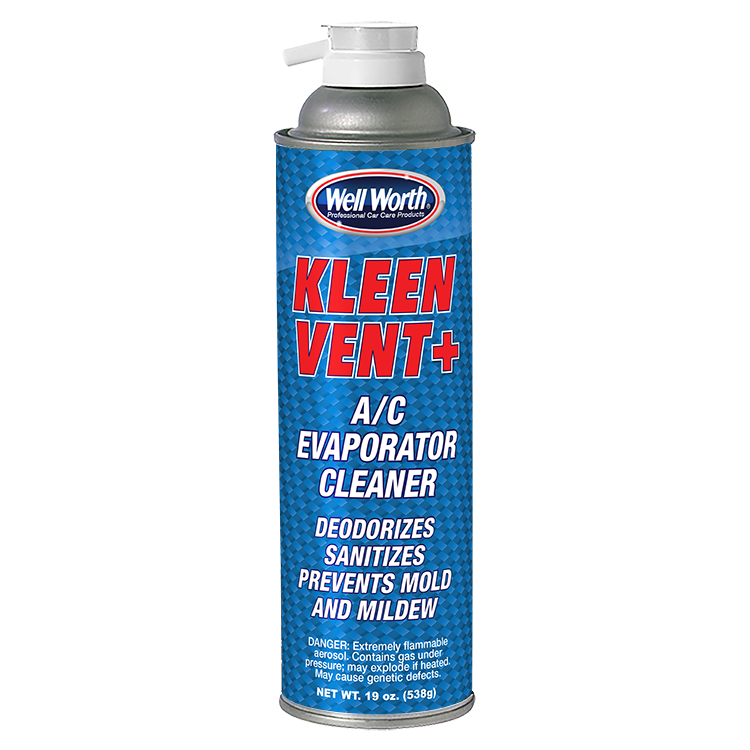 Kleen Vent+ A/C Evaporator Cleaner. Deodorizes, sanitizes, prevents mold and mildew.