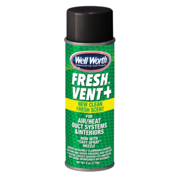 4919 Fresh Vent Plus. New clean fresh scent. For air/heat duct systems & interiors. Now with "easy spray" nozzle.