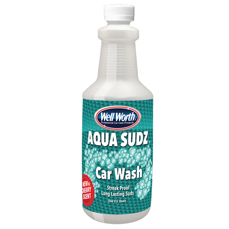 Well Worth Professional Car Care Products Aqua Sudz Car Wash. Streak Proof. Long Lasting Suds. New Cherry Scent. One U.S. Quart.