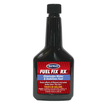 Fuel Fix Rx Eliminates Water & Stabilizes Fuel. Treats effects of Ethanol and water better than "Dry Gas." 8 oz. treats 60 gallons.