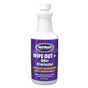 Well Worth Professional Car Care Products WIPE OUT+ Odor Eliminator Interior Deodorizer with Ordenone(R). Removed offensive odors caused by bacteria, mold or mildew. One U.S. Quart.